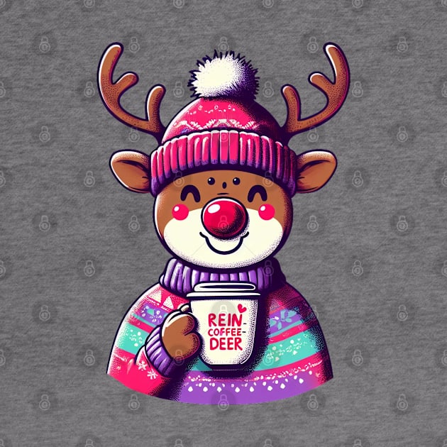 Rudolph Red Nose Reindeer by BukovskyART